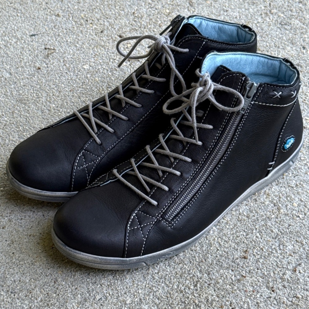 Cloud Aika Sip Sneaker Footwear Black Leather High Comfort Shoes EU 40 US 9-9.5